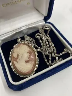 イ*ン様 ヴィンテージ　カメオ　ブローチ/ペンダントシルバー ネックレス