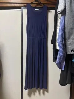 any FAM ノースリーブ ロングワンピース ネイビー