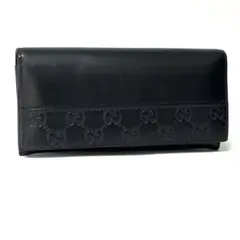 美品 GUCCI 長財布 ブラック エナメルレザー - メルカリ