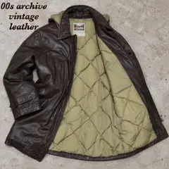 00s sheep leather volume jacket Y2K
