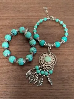 ターコイズビーズブレスレット