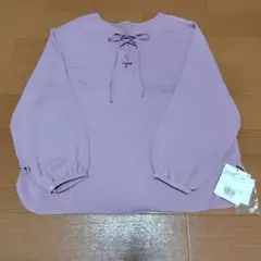 新品 レースアップブラウス ピンクのサムネイル