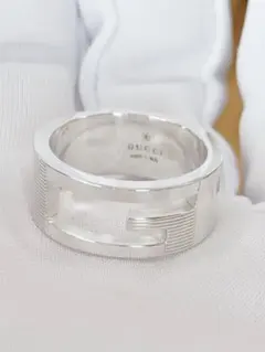 GUCCI グッチ　Gリング ブランデッド　925 約12号くらい