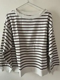 スタディオクリップ　リバーシブルボーダーカットソーM