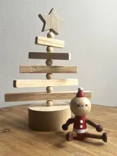 【新品】木製のツリー&サンタさん