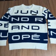 JUN&ROPE ロゴジャガードニットセーター