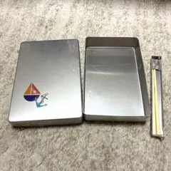 アルミ弁当箱 箸付き 昭和 레트로 アンティーク ヴィンテージ アルマイト 箸付き