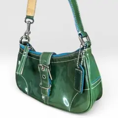 希少色COACH ソーホー SOHO エナメル　ワンショルダーバッグ6731 緑