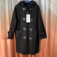新品・未使用ブラックダッフルコート