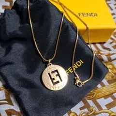 Fendi FFロゴ ネックレス ゴールド　スネークチェーン60cm付き