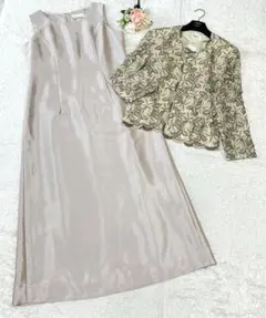 極美品✨大きいサイズ✨東京ソワール　マザーズドレス　セットアップ　13号　結婚式 東京ソワールフォーマルドレスネイビー13号結婚式マザーズドレス