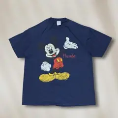 USAアメリカ製MickeyMouseミッキービンテージTシャツシングルステッチ