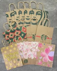 スターバックス 紙袋 ショップ袋 ショッパー　サクラ　限定　14枚セット