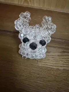 ビーズ細工 犬 置物 ハンドメイド