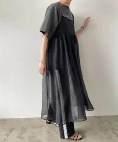 ローリーズファーム オーガンジー シアー キャミ ワンピース