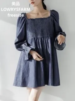 【翌日発送】美品☆LOWRYSFARM マルチWAYスクエアチュニック フリー