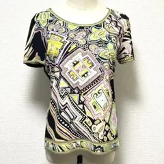 レオナール LEONARD 花柄 太陽 トリム 半袖カットソー Tシャツ - メルカリ