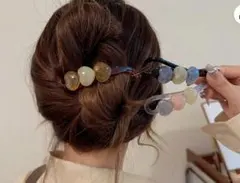 ハート型ビーズクリアヘアピン