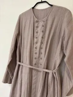 ネストローブ　 リネンロングワンピース ボタン付き