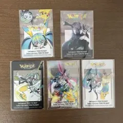 ポケモン 初音ミク ららぽーと 特典 クリアカード 全5種　18セット