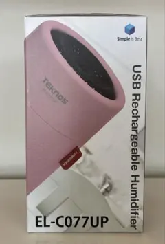 TEKNOS EL-C077UP USB加湿器 0.75L ピンクのサムネイル