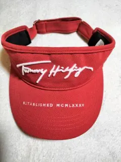 Tommy Hilfiger ゴルフ サンバイザー レッドのサムネイル