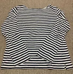 無印良品ブラック✖️ホワイト長袖Tシャツ M