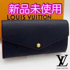 国内正規品　ICチップ　ヴィトン財布　アンプラント　ポルトフォイユサラ　ネイビー