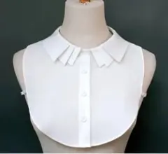 プリーツ襟　つけ襟　新品　ホワイトカラー