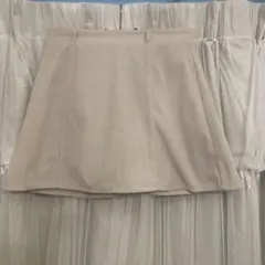 ベージュ コーデュロイ ミニスカート