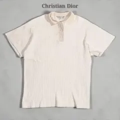 Dior クリスチャンディオール 半袖ニット ポロシャツ リブニット L 希少のサムネイル