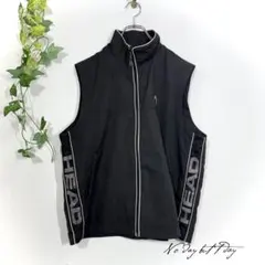 HEAD ヘッド スポーツベスト ジップアップ ナイロンベスト ブラック 黒