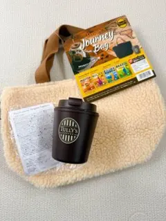 タリーズコーヒー　ボアバッグと2層構造タンブラー　ジャーニーバッグ福袋より