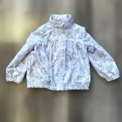 ブランシェス　110 ジャンパー　薄紫　花柄　上着　フード　ウインドブレーカー