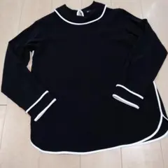 ZARA BASIC ブラック長袖カットソートップス M