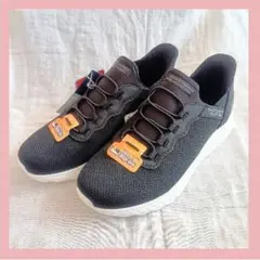 SKECHERS スケッチャーズ スニーカー ハンズフリー 黒 25.5cm