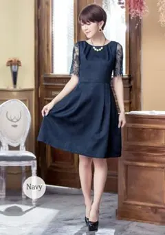 新品 袖ありドレス ワンピース 結婚式 二次会 パーティードレス フォーマル