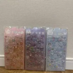 ぷくぷく 立体シール 3Dシール ボンボンドロップシール 3枚セット