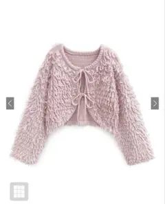 GRL ダブルリボンループ編みニットカーディガン