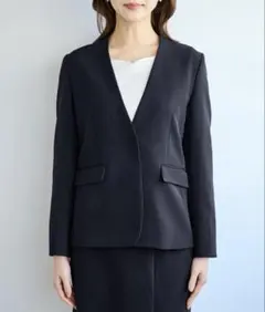 【ROPÉ PICNIC】360℃ストレッチ　ノーカラージャケット