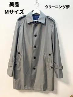 グレー ステンカラーコート ポリエステル混紡のサムネイル