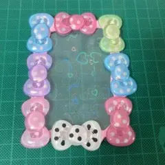 ハンドメイドトレカケース硬質カードケース ホイップデコ⑪ リボン