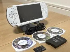 激美品 動作確認品 PSP 3000 パールホワイト すぐ遊べるセット
