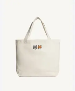 美品⭐︎メゾンキツネ フォックスヘッド ミディアム デニムトート 