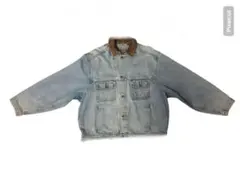 90s〜00s TimberlandデニムジャケットXL レザー襟 ヴィンテージのサムネイル