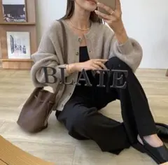 blate 3wayボリュームスリーブニットカーディガン