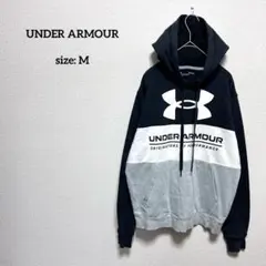 アンダーアーマー プルオーバーパーカー M ビッグロゴプリント 配色 フーディー