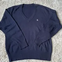 ネイビー Vネック セーター　Lサイズ