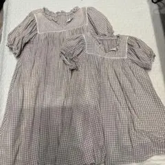 アプレレクール チェック柄フリルワンピース2着セット 120 80
