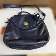 aries ネイビー ショルダーバッグ 1952 本革　未使用保管品のサムネイル